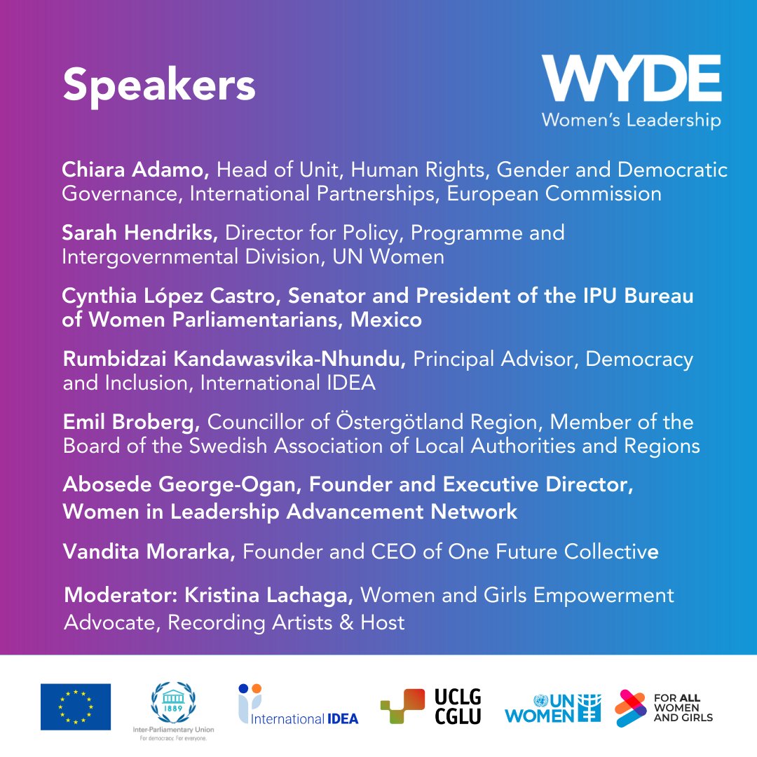 UN Women in Brussels (@unwomeneu) on Twitter photo The #WYDEWomenLeadership is hosting an in-person #CSW69 side-event to explore how to transform social norms to advance women's political leadership:
🗓️ 10 March 10.00-11.15 AM
📌ECOSOC Chamber, UN HQ, NY
Register (for pass holders): ipu.org/event/social-n…
w/ <a href="/EU_Partnerships/">EU International Partnerships 🇪🇺</a> The #WYDEWomenLeadership is hosting an in-person #CSW69 side-event to explore how to transform social norms to advance women's political leadership:
🗓️ 10 March 10.00-11.15 AM
📌ECOSOC Chamber, UN HQ, NY
Register (for pass holders): ipu.org/event/social-n…
w/ <a href="/EU_Partnerships/">EU International Partnerships 🇪🇺</a>