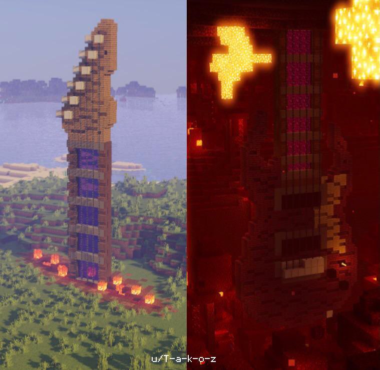 Um portal no minecraft para se diferenciar!

A Guitarra Interdimensional