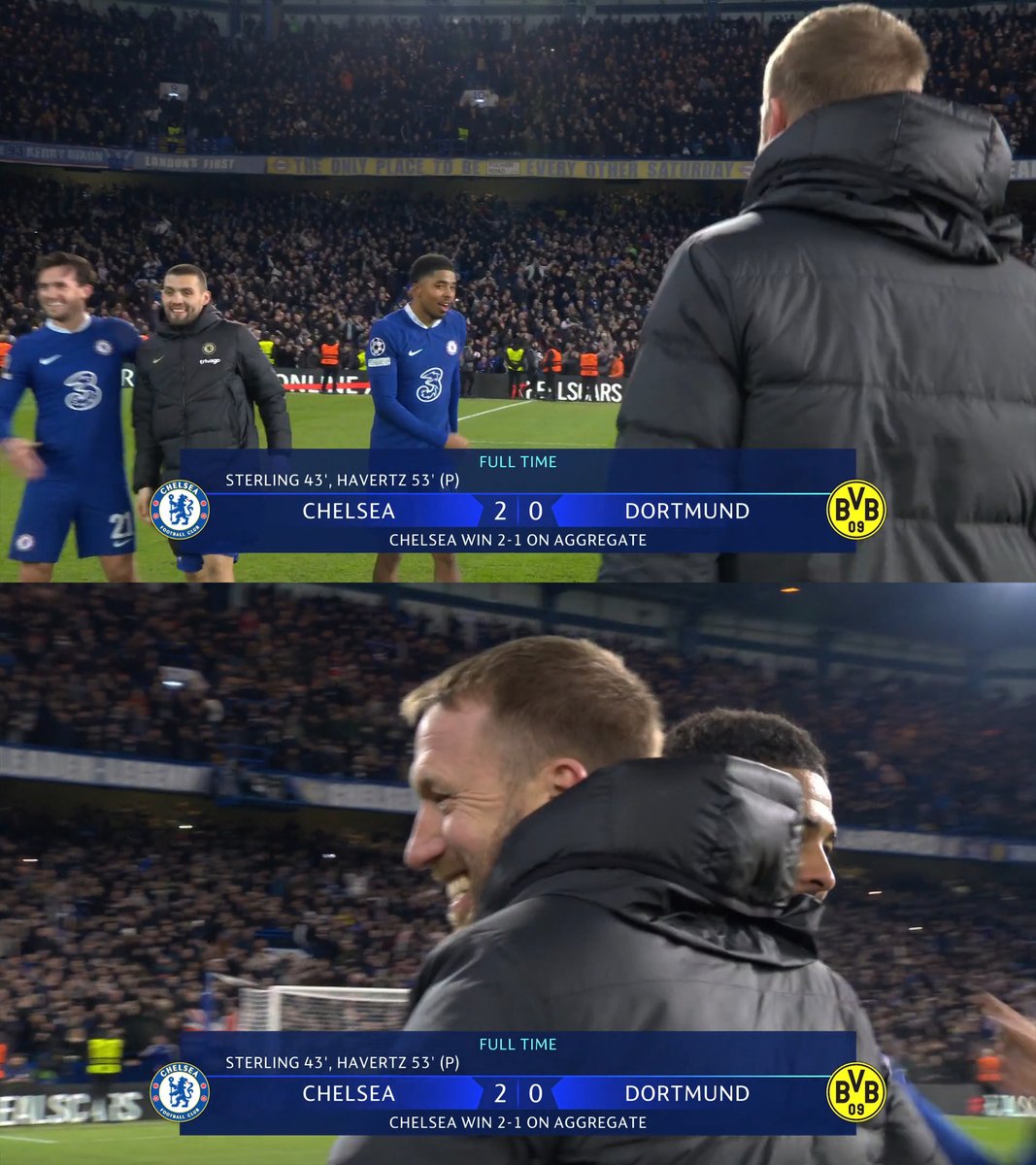 FCOneFootball's tweet image. #OTD in 2023, Chelsea beat Dortmund 2-0 in London, goals from Raheem Sterling and Kai Havertz, in the second leg of the Champions League round of 16 and thanks to a 2-1 aggregate scoreline advanced to the quarter-finals.

🏴󠁧󠁢󠁥󠁮󠁧󠁿 Chelsea 2-0 Dortmund 🇩🇪

#UCL #CHEBVB | March 7, 2023