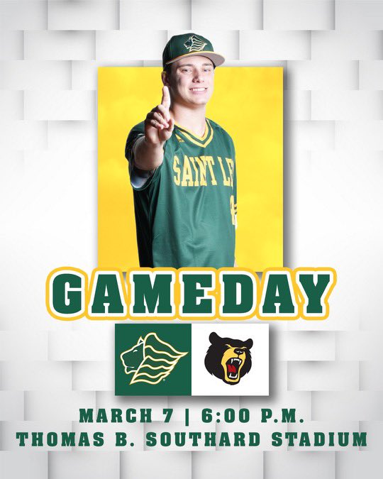 𝑮𝑨𝑴𝑬 𝑫𝑨𝒀 

Lions (5-12) begin a non-conference three-game series tonight 

🆚 Bloomfield
🏟️ Thomas B. Southard Stadium
📍 Saint Leo, FL
⏰ 6:00 PM
💻 bit.ly/4eesHme
📊 bit.ly/2MGCgCk

#TheLionWay🦁