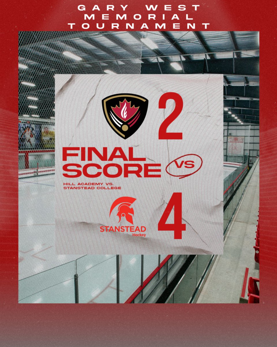 Game 11 at #GaryWestMemorialTournament is Final! <a href="/stanstead1872/">Stanstead College</a> takes it 4-2 over <a href="/TheHillAcademy/">The Hill Academy</a>