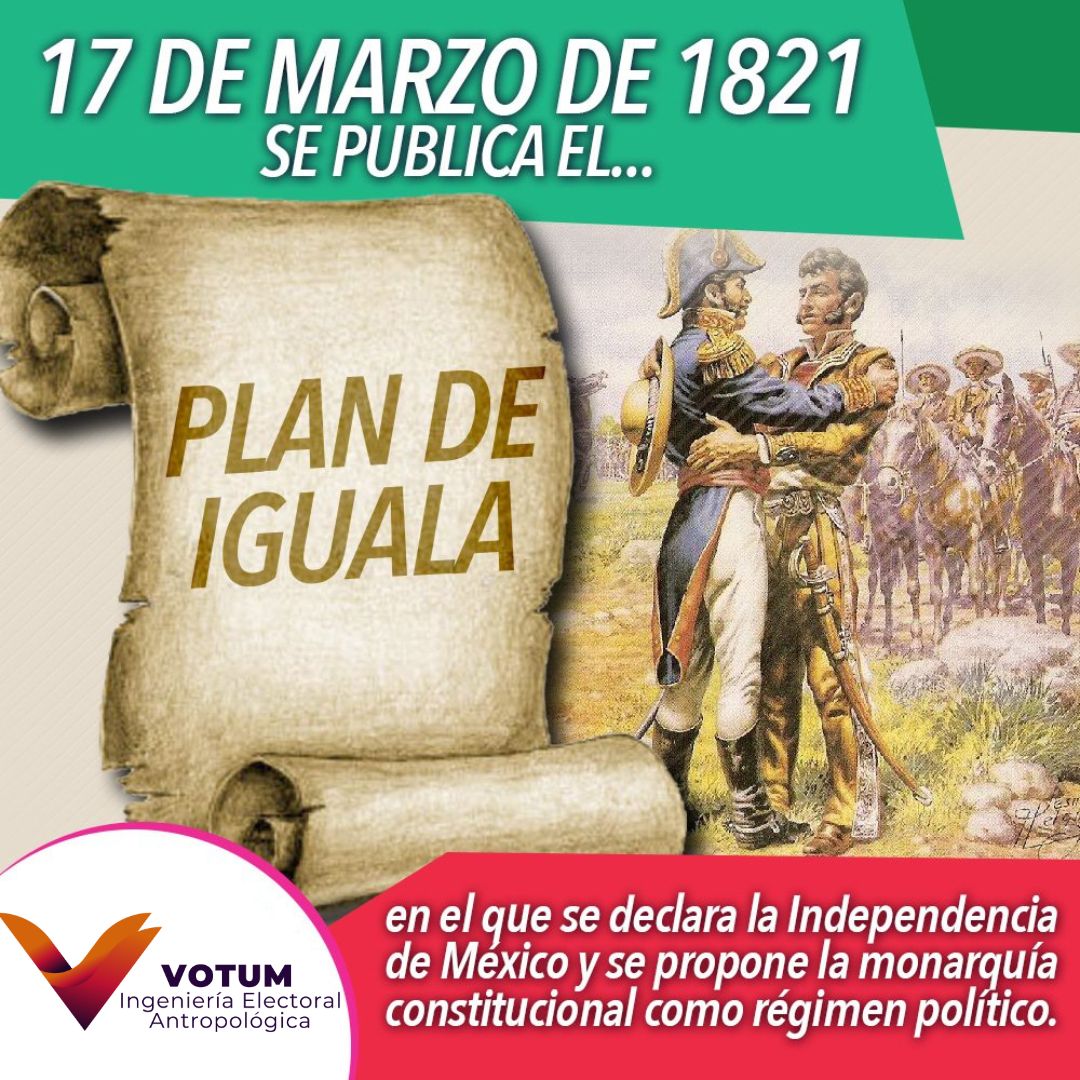 17 de marzo de 1821 - Se publica el Plan de Iguala

Se establecieron las Tres Garantías: religión, independencia y unión.

En #VOTUM sabemos que los grandes cambios nacen de acuerdos estratégicos y visión de futuro.