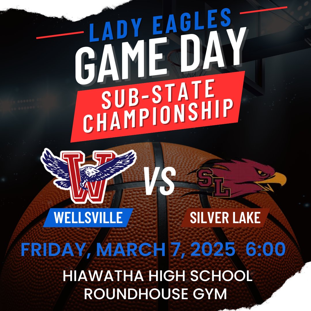 It's CHAMPIONSHIP FRIDAY! The Lady Eagles will play Silver Lake tonight with a trip to Hutch on the line!  We hope to see everyone there. Let's be the loudest crowd in the roundhouse tonight!!
