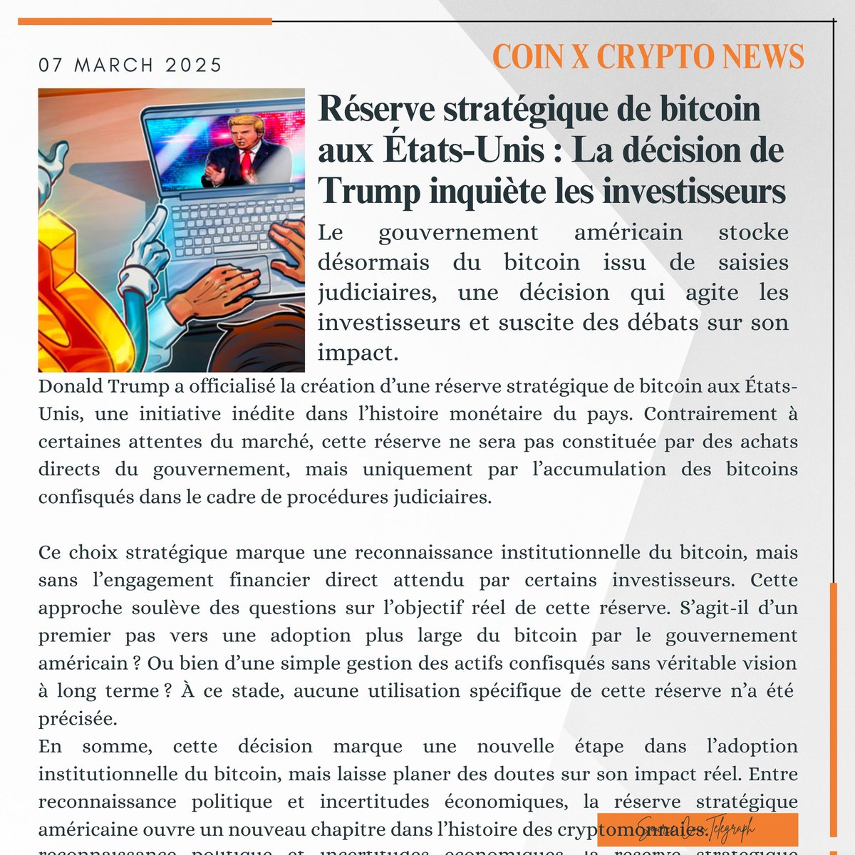 Willby_plus_'s tweet photo. Coin X Crypto News (07 March 2025)#crypto #cryptocurrency #trading #bitcoinethereum #ethereumdevelopment #bitcoinlegend #bitcoin #ethereum #motivation #motivationalvideo #motivational #money #moneymindset #lajan #felajan #coinx #coin_x #coin-x #CoinX #future https://t.co/JQ8cwRoI1U