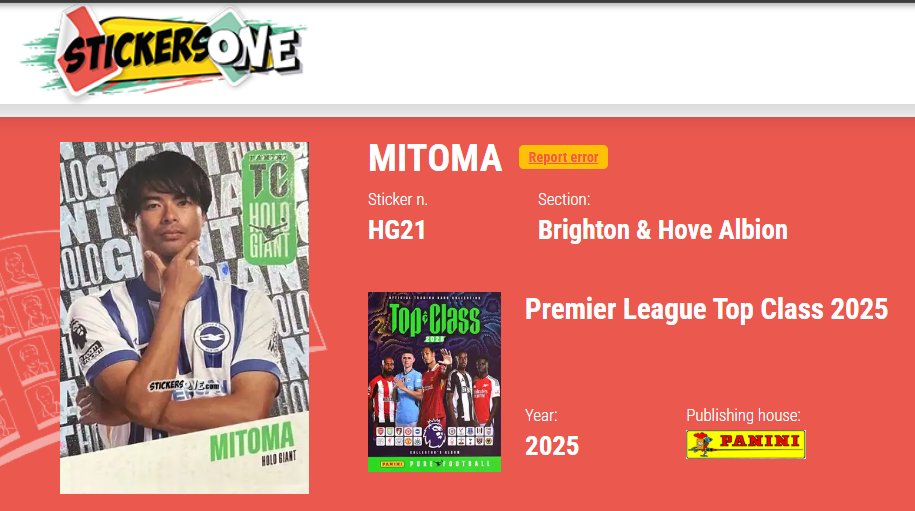Actually_Soccer's tweet photo. https://t.co/m2JGHYmcSJ #MITOMA #BRIGHTON #TOPCLASS #FIGURINEPANINI #TRADINGCARDS #SOCCERCARDS #CALCIOCARDS #FOLLOWBACK @STICKERSONE_COM https://t.co/G0xnplnp0D