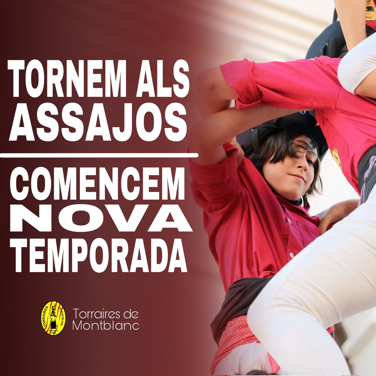 torraires's tweet photo. Ja ho tenim aquí! Si tens curiositat, no ho dubtis més! Ens trobaràs cada divendres al local de la colla a partir de les 22h. I a les tardes de dimecres (de 6 a 7), i divendres (de 7.30 a 8.30) als assajos de canalla  #30anysfenttorres #somlacolladelaConca #castellers https://t.co/t4xuKVDZC1