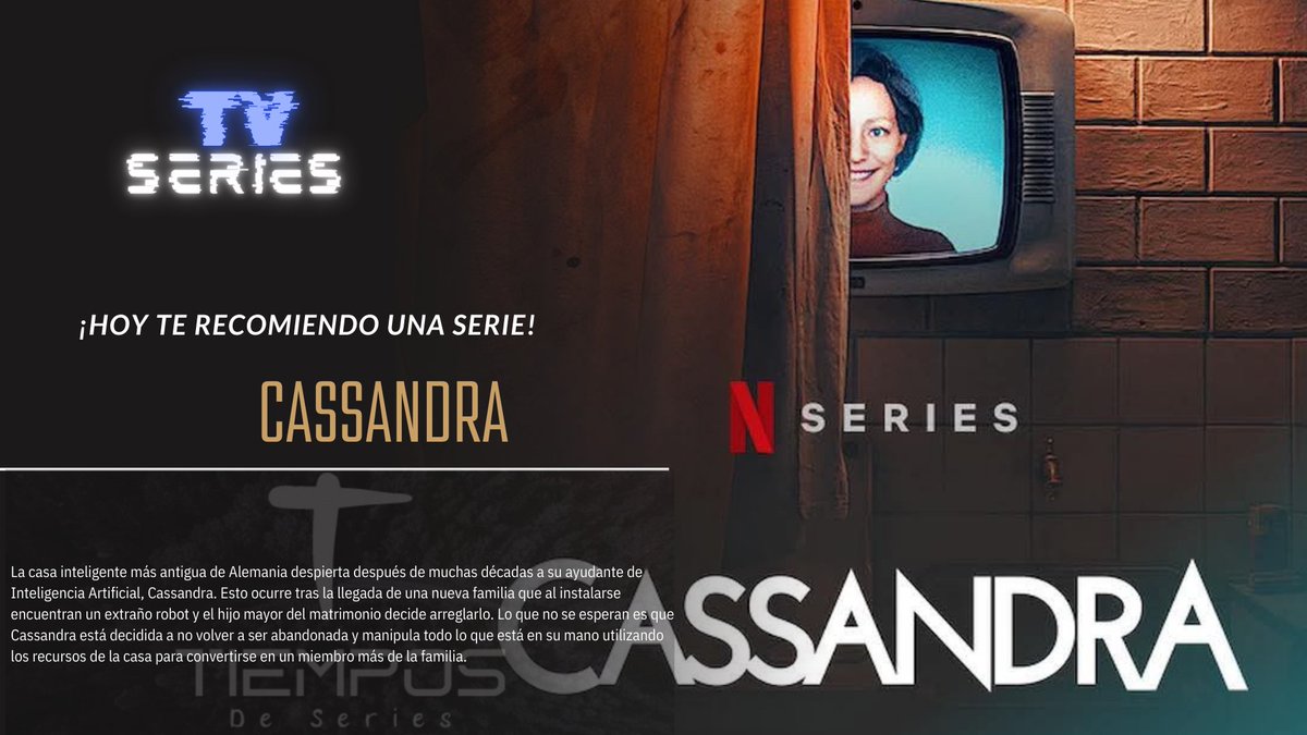tiemposdseries's tweet photo. ¡HOY TE RECOMIENDO UNA SERIE! #Cassandra.
Serie de televisión de #suspense y #cienciaficción alemana escrita y dirigida por #BenjaminGutsche.
La tenéis en #Netflix. https://t.co/iHbvlFZJWQ