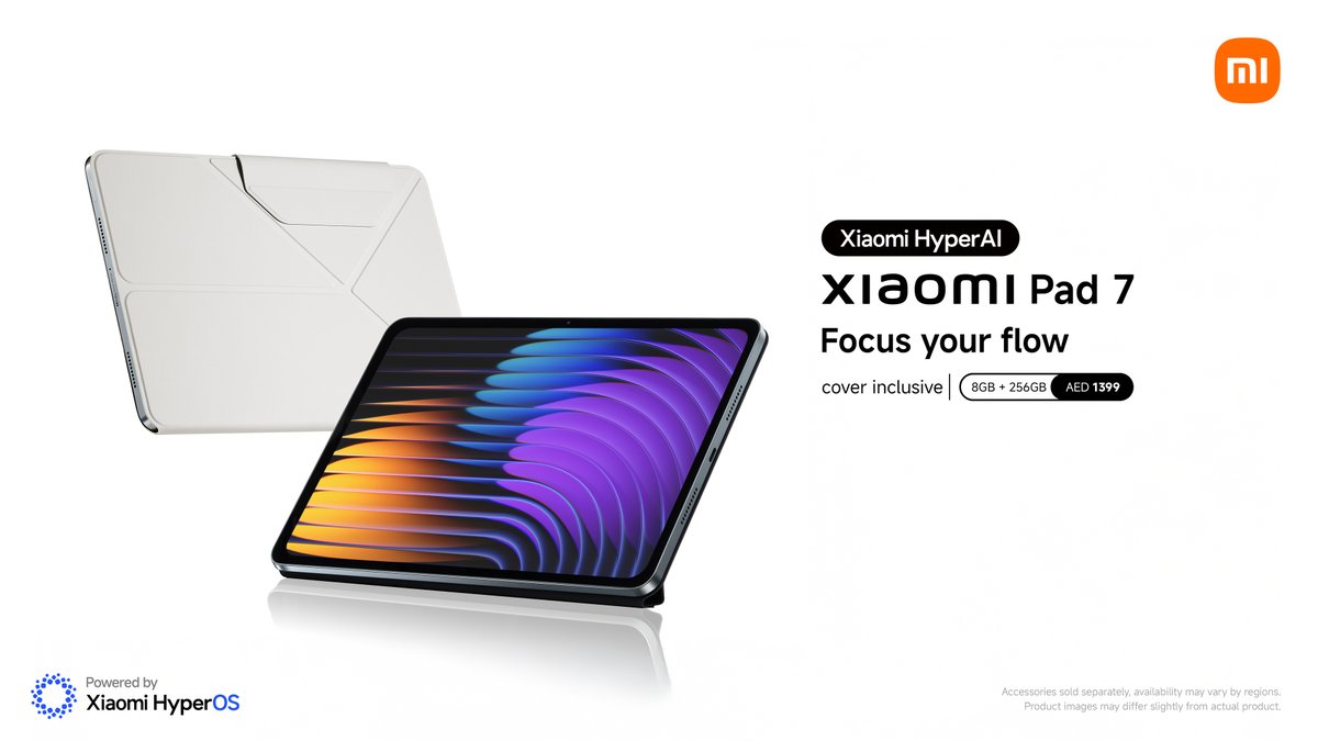 xiaomi_Gcc's tweet photo. ارتقِ بإنتاجيتك مع #XiaomiPad7 🚀 استمتع بأداء سلس وميزات الذكاء الاصطناعي الذكية التي تساعدك على البقاء مركزًا. بالإضافة إلى ذلك، احصل على غطاء لوحي مجاني مع عملية الشراء لحماية جهازك بأناقة! 📅 #FocusYourFlow
متوفرة في:
شاومي ستورز, شرف دج, لولو وإي ماكس!
متاح على المتجر الالكتروني ل:
أمازون: https://t.co/cq3v7rlhti
نون: https://t.co/HWye3iPg4v