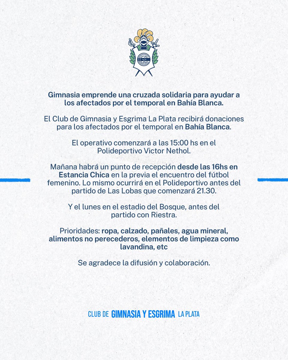 📣 ¡Sumate a colaborar con los afectados en Bahía Blanca!