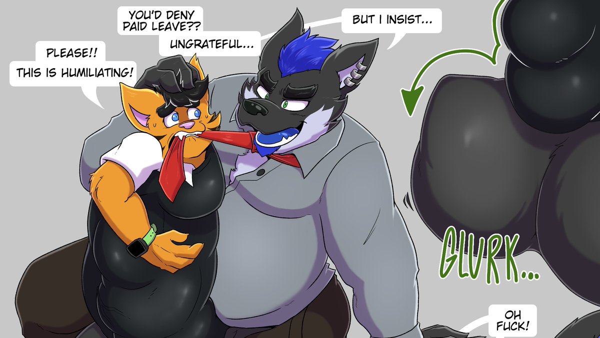 At least it's paid leave... 

The full can be found elsewhere
Art sequence for <a href="/xilvore/">Not Here Anymore</a>