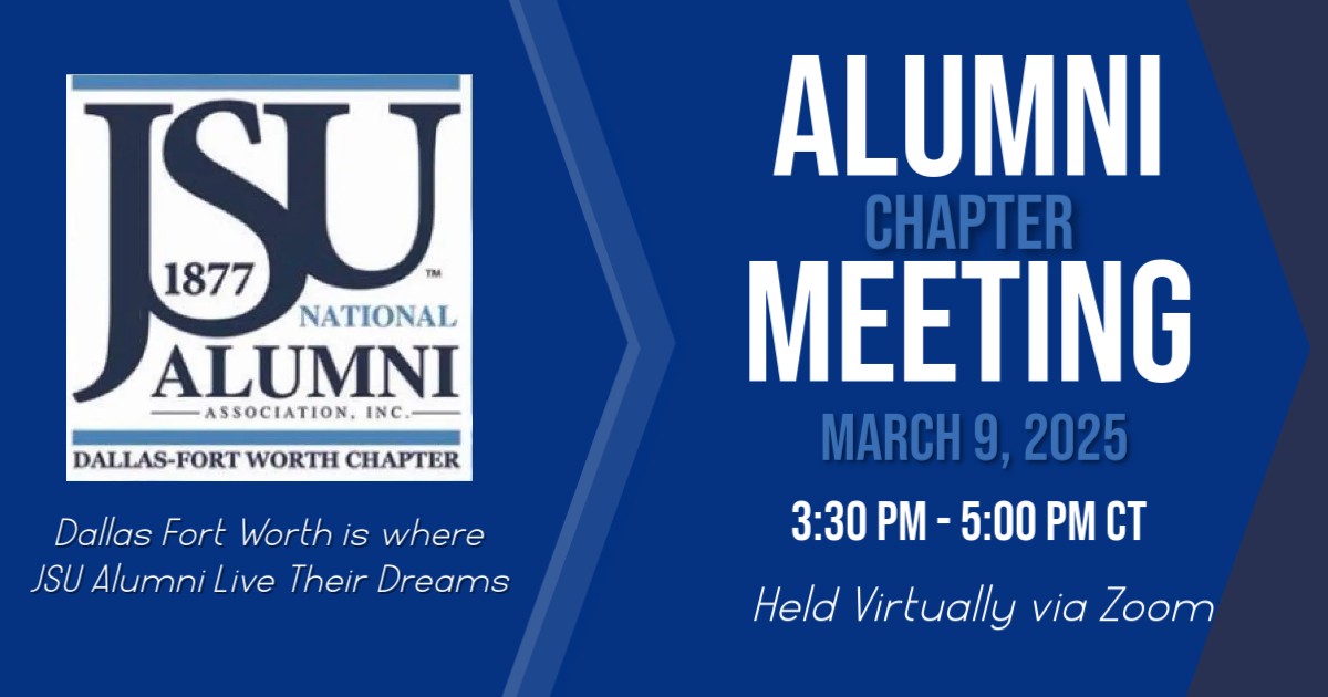 jsunaaDFW's tweet image. We have some exciting events on the horizon, as well as officer nominations and elections, college fairs, and DFW area student scholarship opportunities. Join us as we continue to support our chapter and  JSU students this season!