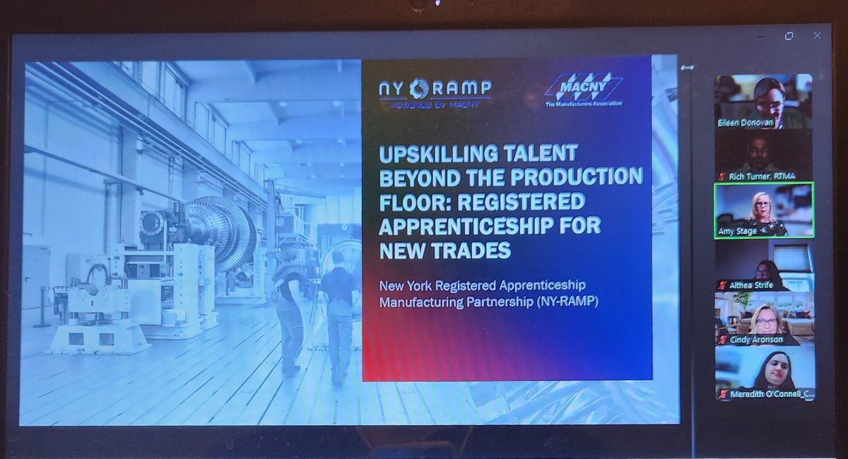 The RTMA and Manufacturers Alliance partners hosted a webinar on expanding apprenticeships beyond the production floor. Attendees learned about manufacturing and non-traditional trades that can grow their workforce. To learn more, email Rich at rturner@rtma.org or (585) 510-6557.