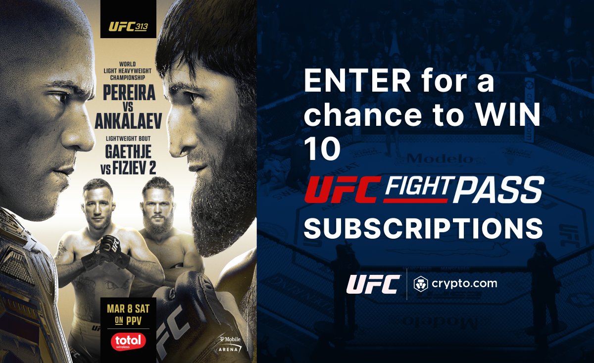 UFC313 is tomorrow and we’re giving out <a href="/ufc/">UFC</a> Fight Pass Subscriptions to MMA fans who want to catch the action!

How to participate 👇
🔁 Like and reshare
💬Comment #CROFam
✅ Follow <a href="/cryptocom/">Crypto.com</a> 

Full details 👇 
crypto.com/events/win-a-u…