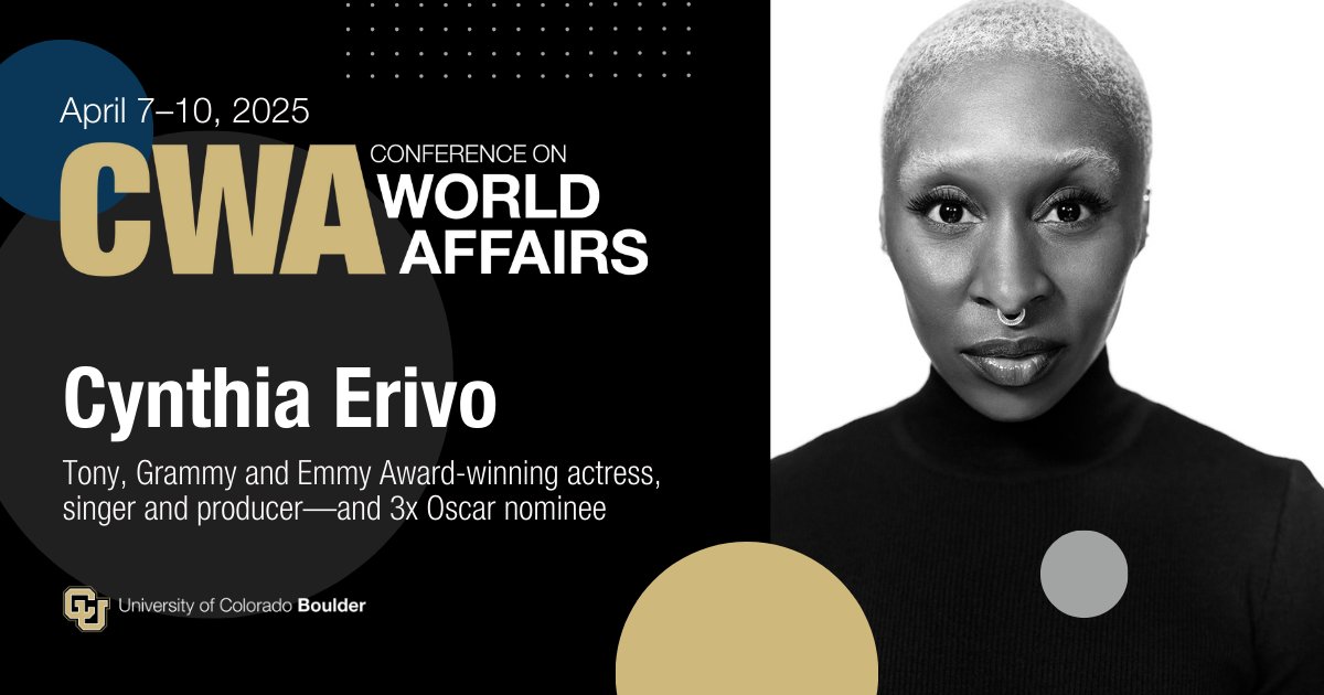 Tony®, Grammy® &amp; Emmy® winner and 3x Oscar® nominee Cynthia Erivo is the opening keynote for the 77th CWA on April 7, 2025! 🎤✨ Stay tuned—tickets available the week of March 17!

Students, submit your questions: bit.ly/41oWcgp