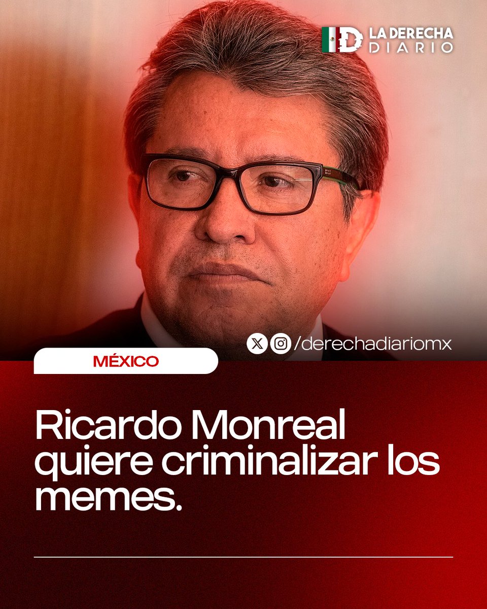 🚨🇲🇽 | La verdadera cara del comunismo: Ricardo Monreal impulsó una reforma al Código Penal para que el gobierno pueda censurar el contenido en internet que le incomode y encarcelar a quienes lo critiquen en redes sociales.