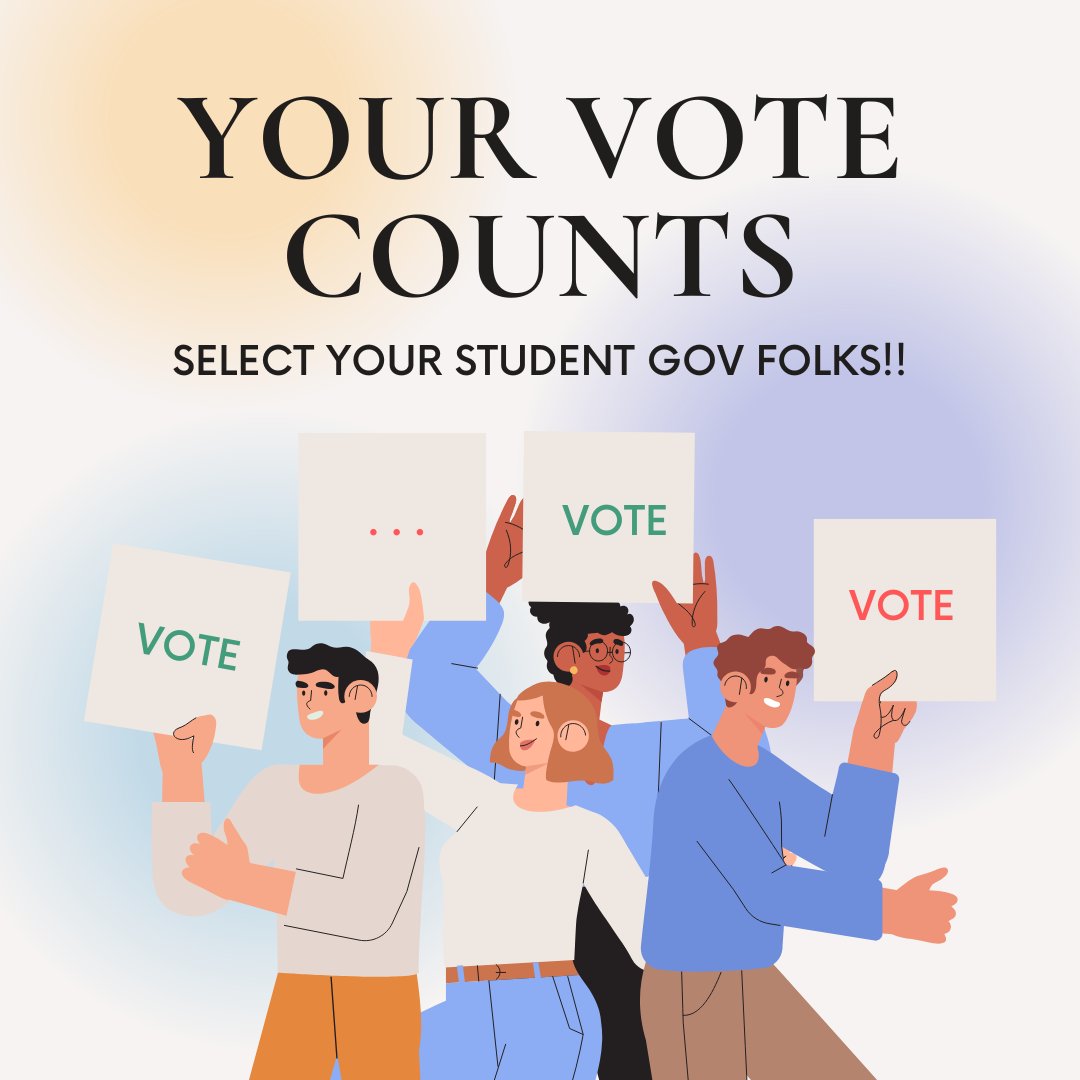 Voting for UWSP Student Government Elections opens at 12pm (noon) TODAY (Friday 3/7). Check your UWSP email account for access to the ballot. #Vote #GetInvolved #MakeYourVoiceHeard #UWSP #YouMatter #PointCares