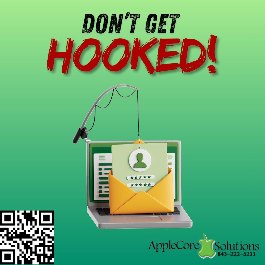ApplecoreSam's tweet image. Stay alert—don’t take the bait! 🚨✨ AppleCore Solutions warns against phishing scams. Protect your info: think before you click, and keep your data safe. 🛡️📱 #AppleCoreSolutions #PhishingScams #StaySafeOnline