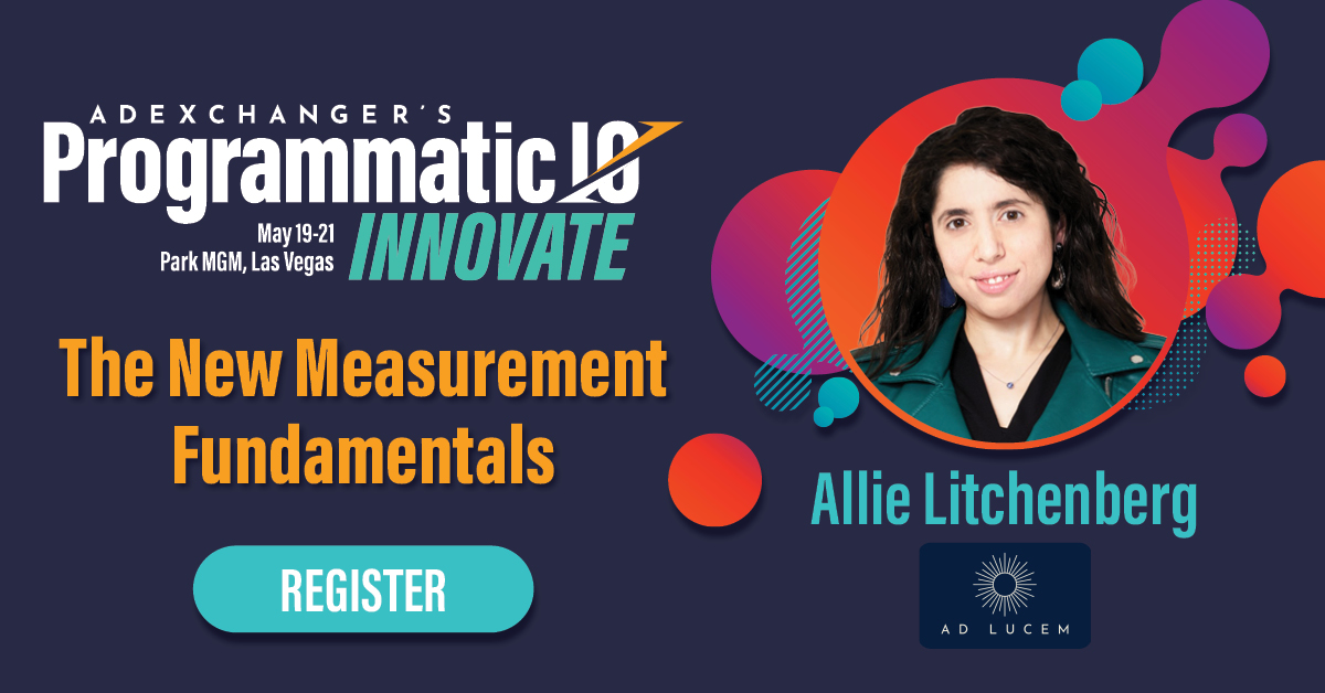 adexchanger's tweet image. Join Allie Lichtenberg at Programmatic I/O: Innovate (May 19-21, Vegas) to learn how signal loss is reshaping the way we measure success in programmatic. Get insights into integrating new signals for better performance! 🚀 adexchanger.com/go/programmati… #Programmatic #Measurement