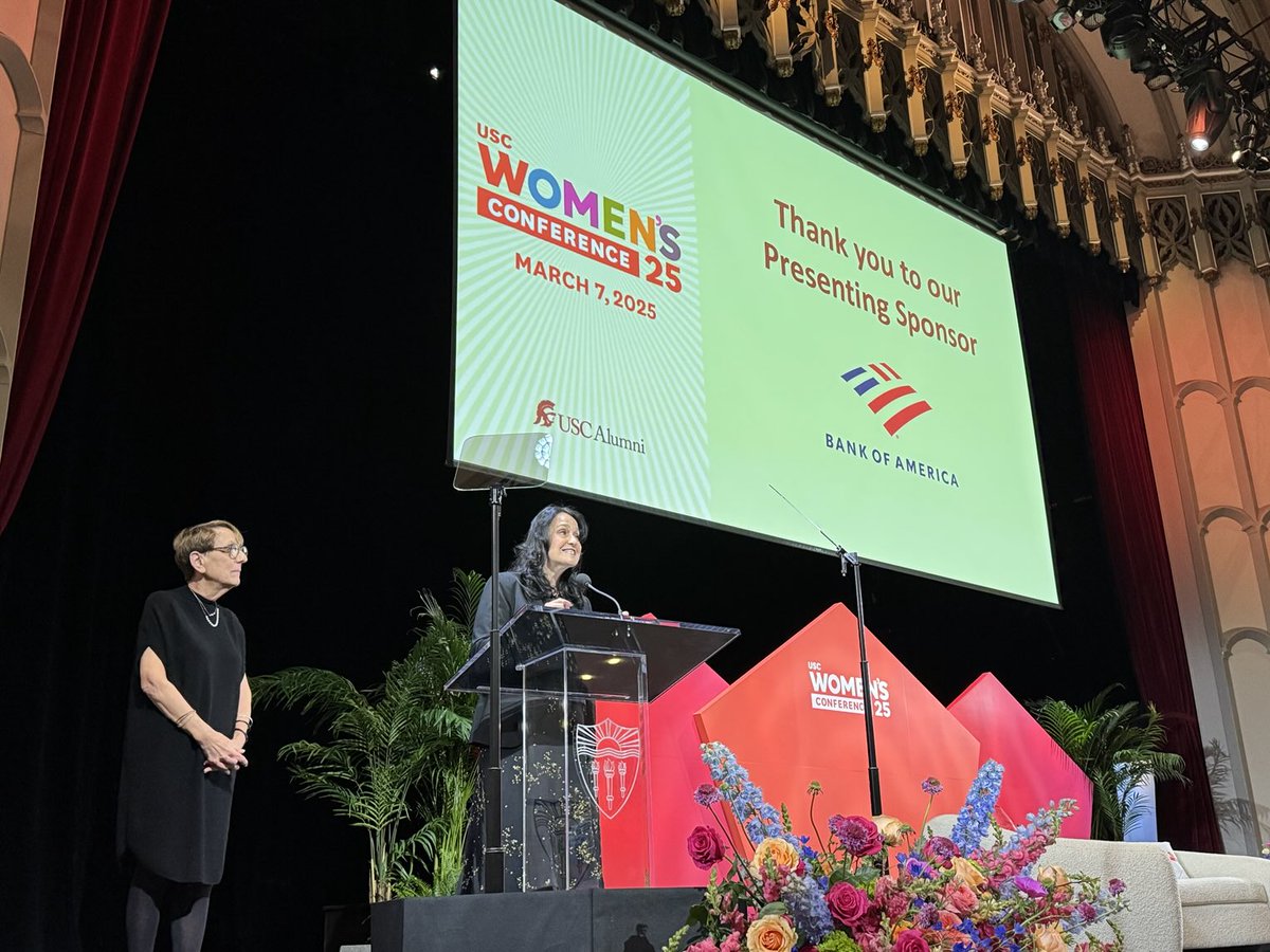 Starting now ⁦<a href="/USC/">USC</a>⁩ Women’s Conference 2025 #FightOn #unstoppable ⁦<a href="/PresidentFolt/">Carol Folt</a>⁩