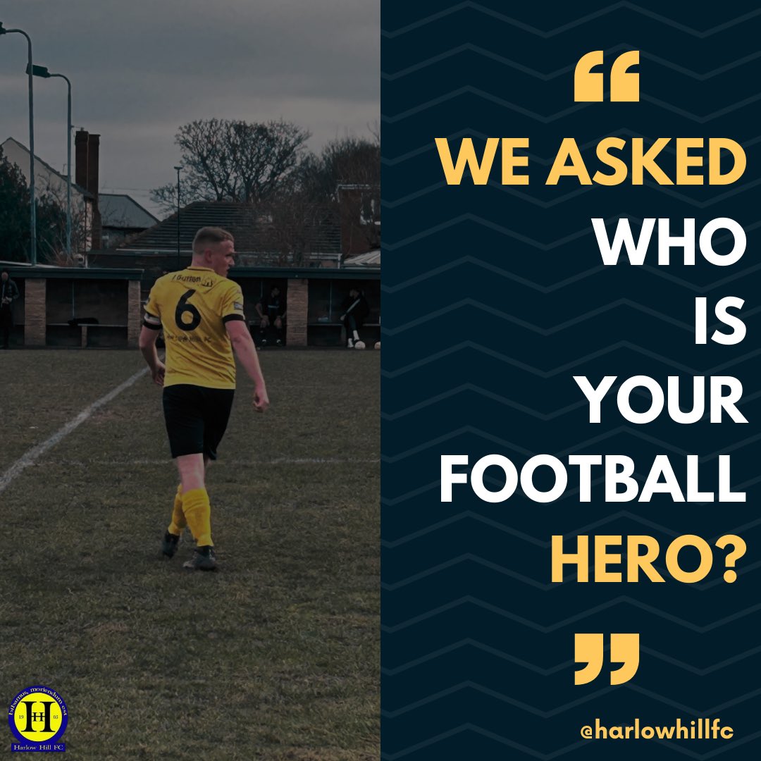 HarlowHillFC's tweet photo. Player Spotlight 🔦

We asked the lads “Who is your football hero?”

Do you agree with the choice of Hero’s? 👀

#UTH 💛🖤 https://t.co/VmP9kE1jwm