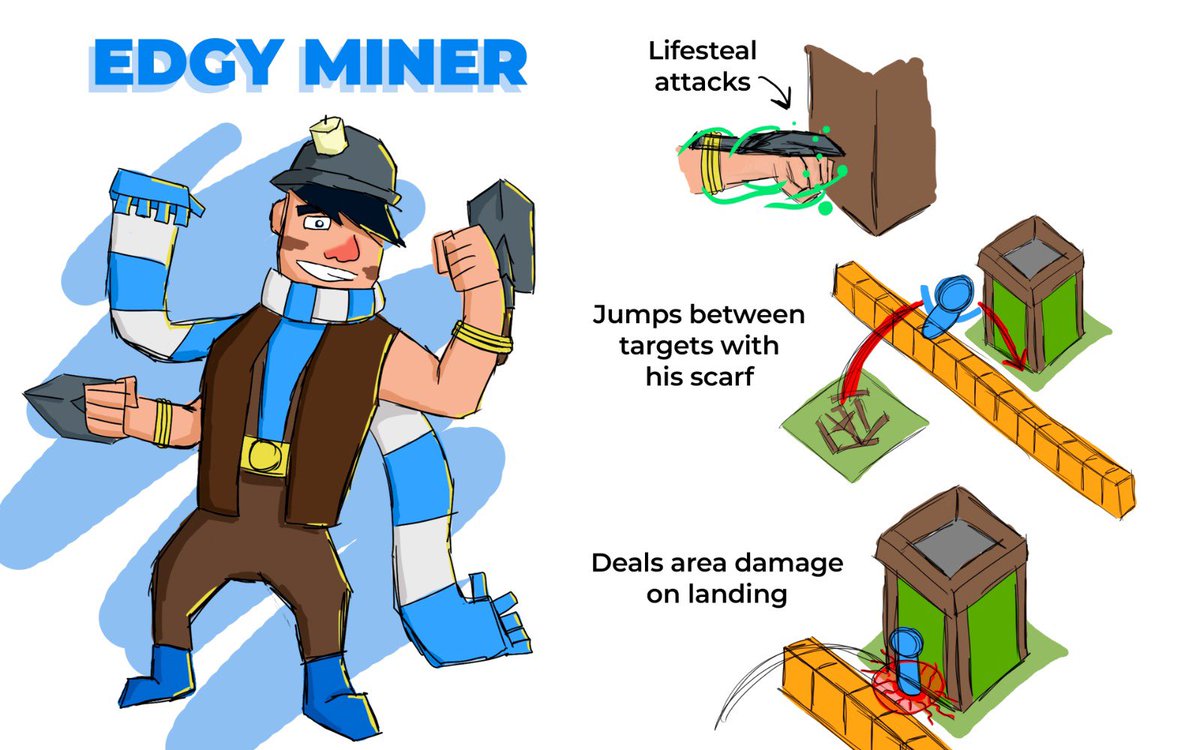 Que os parece mi último diseño de #SupercellMake ? Una fusión entre Edgar y el Minero! Si os gusta se agradece mucho difusión y que votéis por él aquí: make.supercell.com/en/creation/ed…