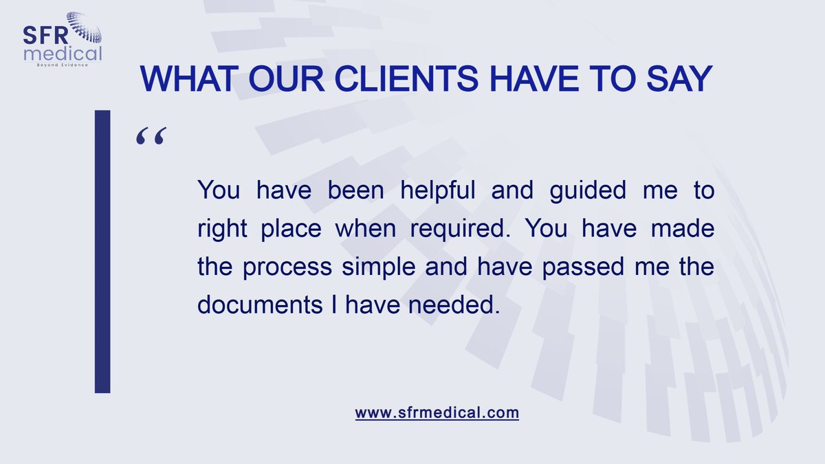 Your kind words mean the world to us! Thank you for your trust and support. 💫

Your feedback drives us to keep improving, and we’re committed to delivering excellence every step of the way.

Reach out at expert.witness@sfrmedical.com or visit sfrmedical.com

#SFR