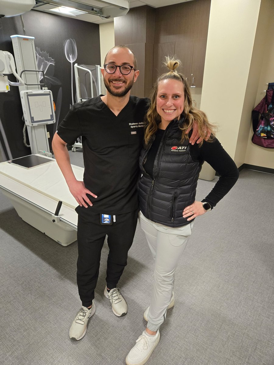 pchsAT's tweet photo. Always great to be in clinic with Dr. Shaheen Jadidi! He's a big fan of athletic trainers and what we do out at the schools, not to mention a huge supporter of our Plainfield Central athletes and community 💚
#athleticttrainingmonth #sportsmedicine #championsinhealthcare https://t.co/aZthA6k2yZ