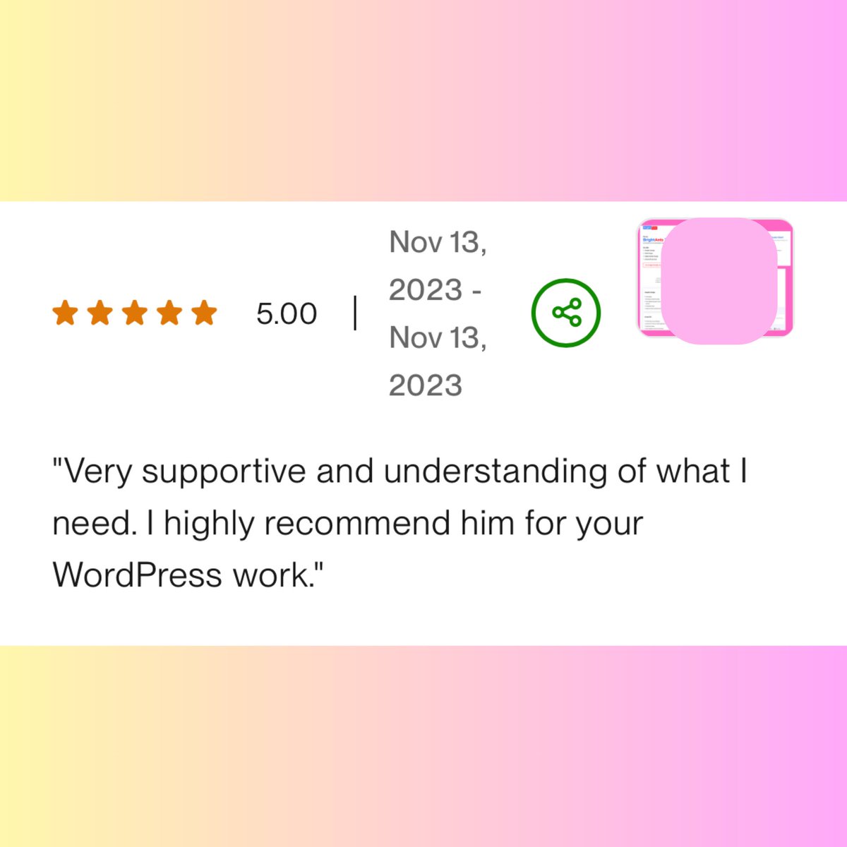 Turning feedback into fuel for growth! 🚀 Thrilled to share some love from my amazing clients. Your trust inspires me to keep creating and innovating. 💻✨

 #ClientLove #WebDesignMagic #WordPressPro #ShopifyExpert #HappyClient #WebDevelopment #DesignWithPassion #shopifydeveloper