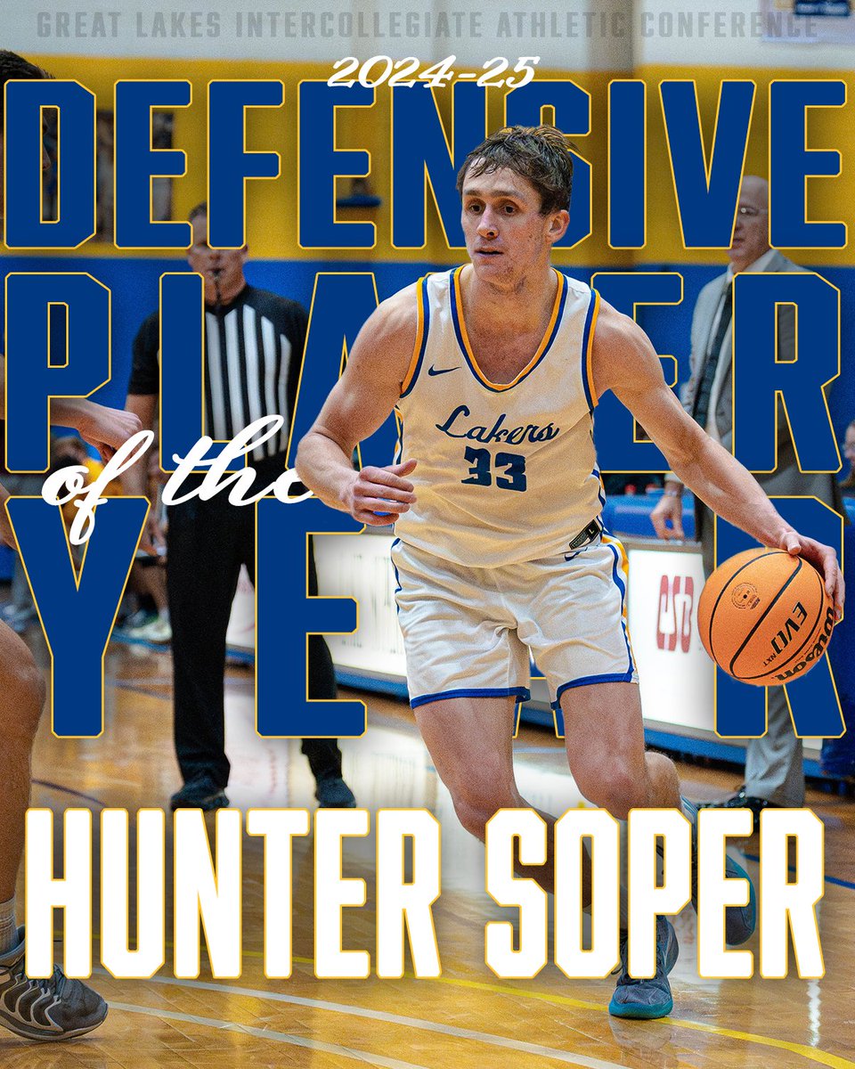 LakeStateMBB's tweet photo. 𝗔𝗻𝗱 𝘁𝗵𝗲 𝗮𝘄𝗮𝗿𝗱𝘀 𝗮𝗿𝗲 𝗶𝗻... 🏆 The 6x Defensive Player of the Week takes home DPOY honors! Congratuations, Hunter!

https://t.co/Yfq16W8trK https://t.co/Q7AKuSJLj7