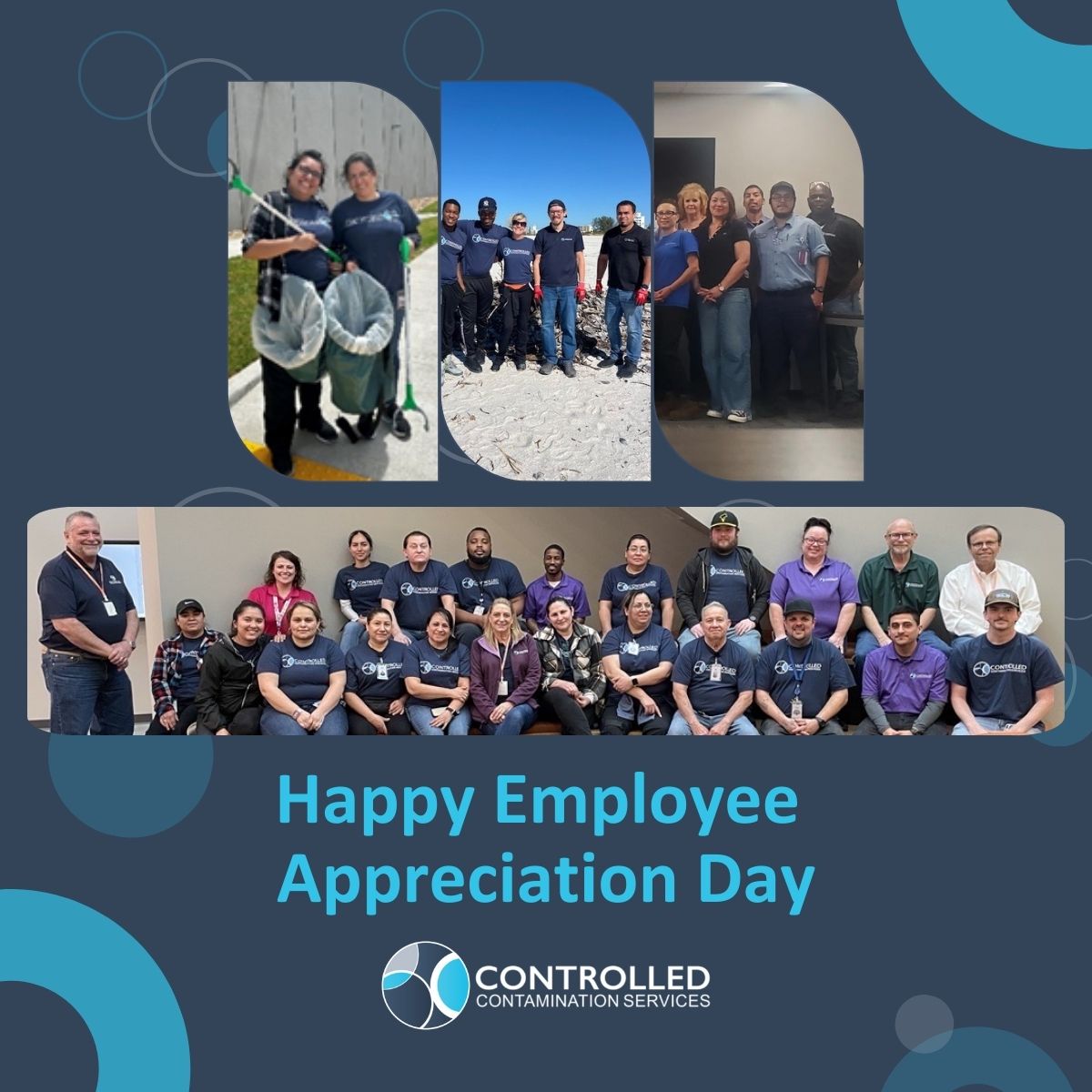 controlledclean's tweet photo. Today, we recognize and celebrate our incredible colleagues at CCS who embody our core values of integrity, care, excellence, innovation, and service every day. Happy Colleague Appreciation Day! #EmployeeAppreciationDay https://t.co/TzF2Lj06yZ