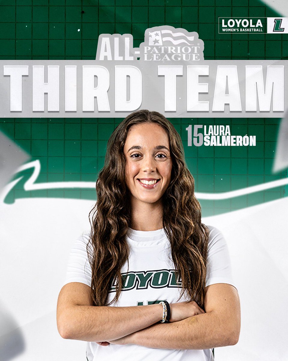 Loyola Women's Basketball (@loyolawbb) on Twitter photo ๐คฉ Congrats to our senior guard <a href="/LauraSalmeron16/">Laura Salmerรณn</a> on being named to the All-<a href="/PatriotLeague/">Patriot League</a> Third Team!
#GRT | #GoHounds ๐คฉ Congrats to our senior guard <a href="/LauraSalmeron16/">Laura Salmerรณn</a> on being named to the All-<a href="/PatriotLeague/">Patriot League</a> Third Team!
#GRT | #GoHounds