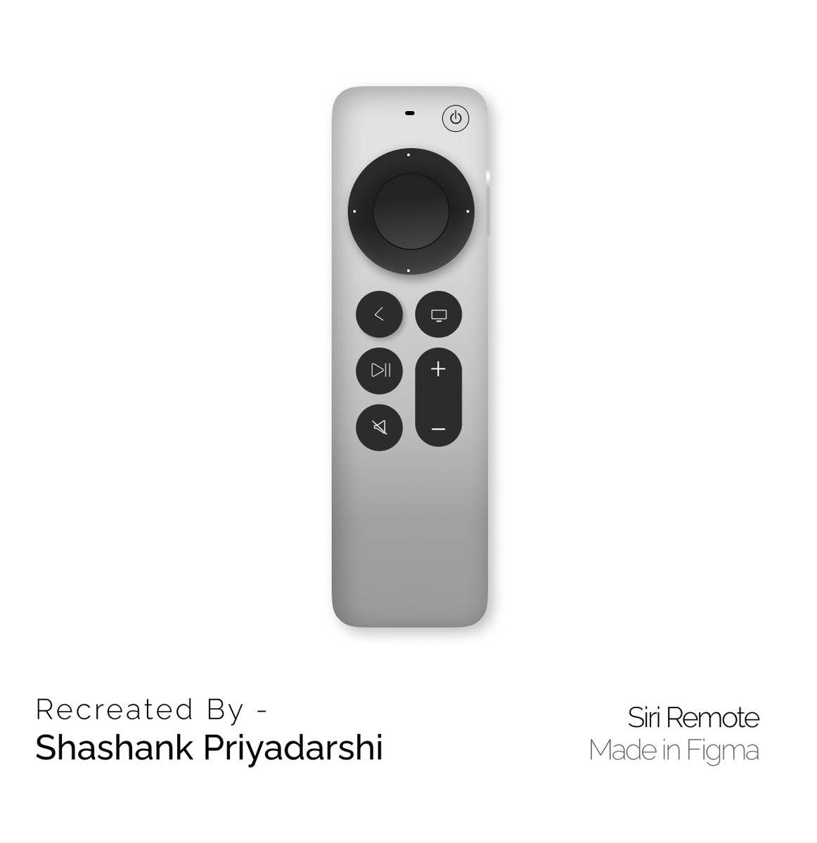 geoscoreai's tweet photo. A Fun Project I recreated in @figma
Inspired by fellow designers
#madeinfigma #design #inspirational #siriremote
@Apple https://t.co/klk5umjEZP