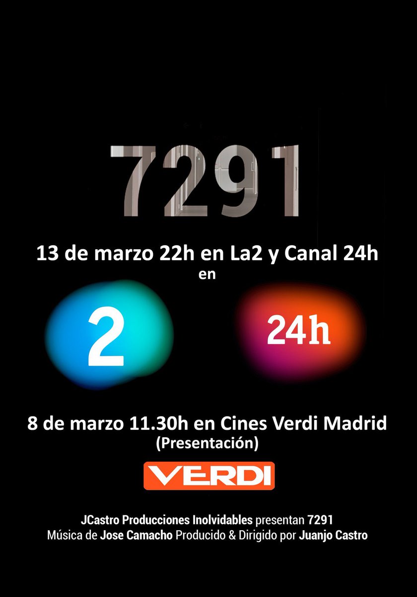 El próximo jueves 13 de marzo a las 22h en la 2 y Canal 24h se emitirá el documental 7291, tras muchos meses de lucha de familiares de las víctimas en residencias de la Comunidad de Madrid. 
Comparte para que sea récord de audiencia.