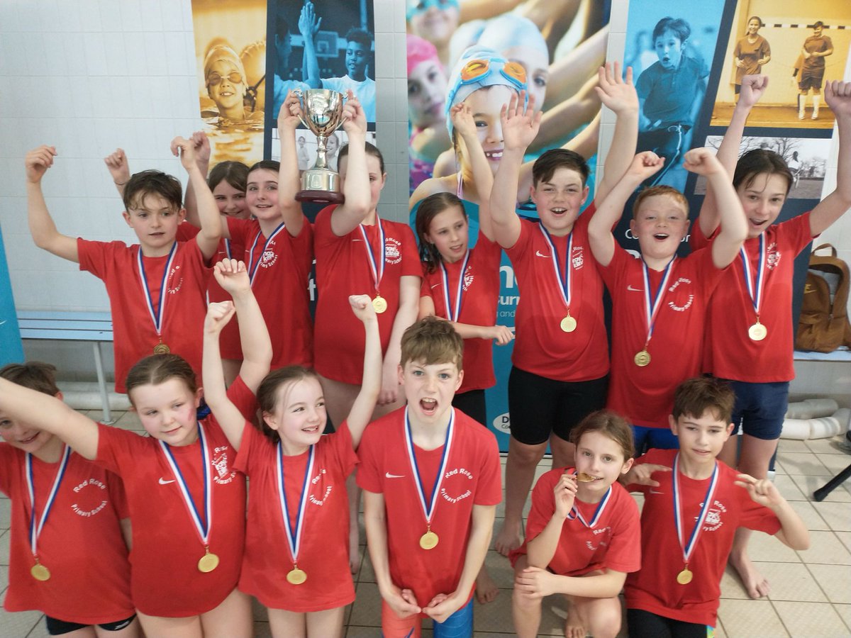 Today we had the KS2 County Durham Swimming Gala.  12 teams from across the county took part with nearly 250 children participating.  Massive well done to everyone and congratulations to our 2025 champions🥇Red Rose Primary School. 🏆