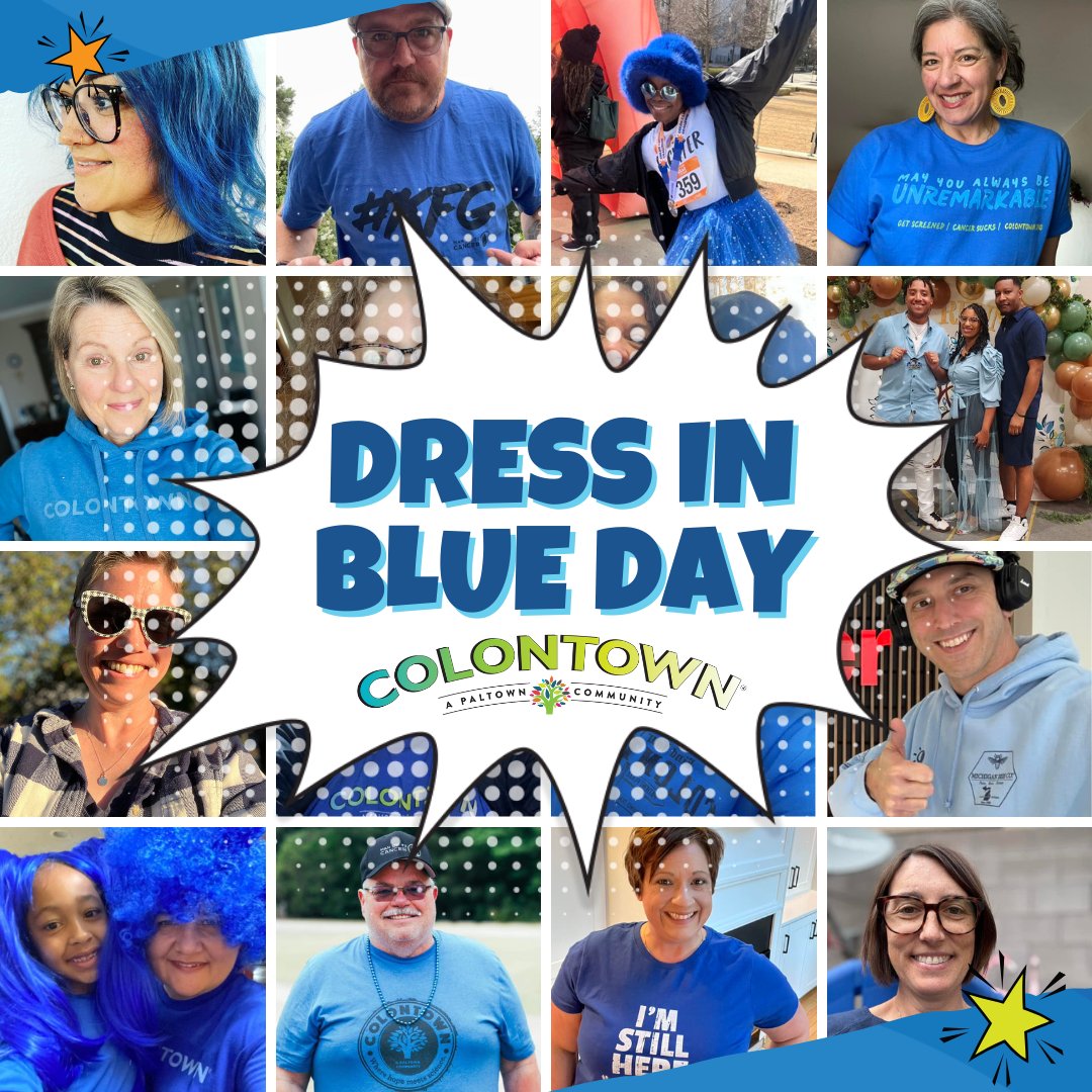 It's #DressInBlueDay for #ColorectalCancerAwarenessMonth! Wear blue and share your photos with hashtag #TeamWildBlue 💙💙