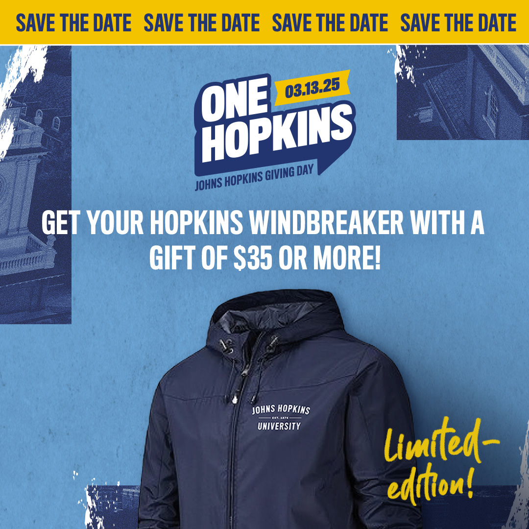 We’re less than a week away from #ONEHopkins—Johns Hopkins annual giving day—and we need your support. Help us reach our goal of 6,000 donors in 24 hours! givecampus.com/x8gpv8