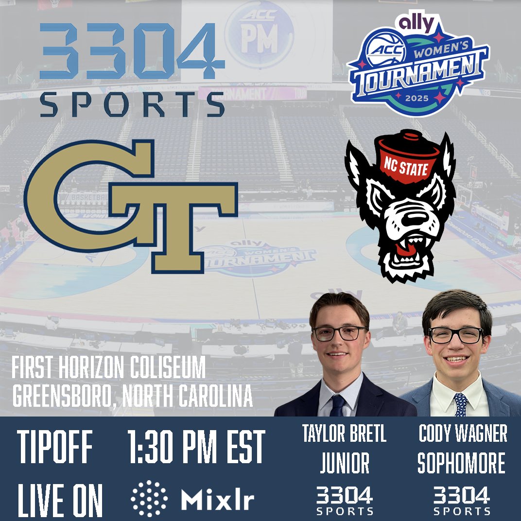 3304 Sports (@3304sports) on Twitter photo π <a href="/GTWBB/">Georgia Tech Women's Basketball</a> π <a href="/PackWomensBball/">NC State WBB πΊπ</a>
π Greensboro, NC
π Tipoff - 1:30 PM EST
ποΈOn the call
<a href="/TaylorBretl/">Taylor Bretl</a>
<a href="/cody_wagner_/">Cody Wagner</a>
π» Listen live on Mixlr
3304sports.mixlr.com/events/4088877 π <a href="/GTWBB/">Georgia Tech Women's Basketball</a> π <a href="/PackWomensBball/">NC State WBB πΊπ</a>
π Greensboro, NC
π Tipoff - 1:30 PM EST
ποΈOn the call
<a href="/TaylorBretl/">Taylor Bretl</a>
<a href="/cody_wagner_/">Cody Wagner</a>
π» Listen live on Mixlr
3304sports.mixlr.com/events/4088877