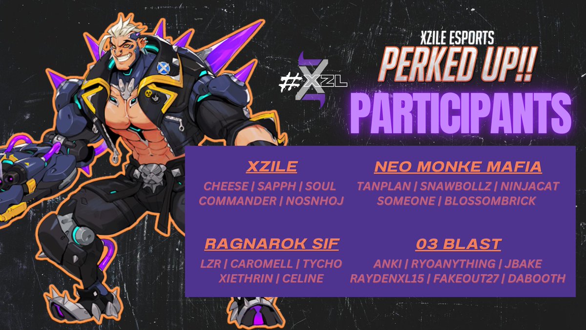 Don't forget THIS Saturday we will be having our Overwatch 2 Perked Up Invitational starting at 5PM CST / 6PM EST!!!

Here are the four teams playing this weekend —
