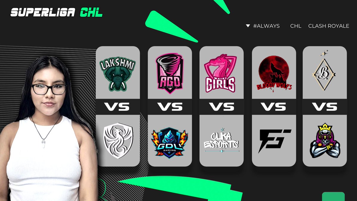 ¡Segunda fecha!

- Viernes de clashh

🏟 Zona Oeste ~ #CHL15 
⏰️ 22hs 🇦🇷 - 20hs 🇵🇪 - 19hs 🇲🇽

#AlwaysCHL #ClashRoyale
