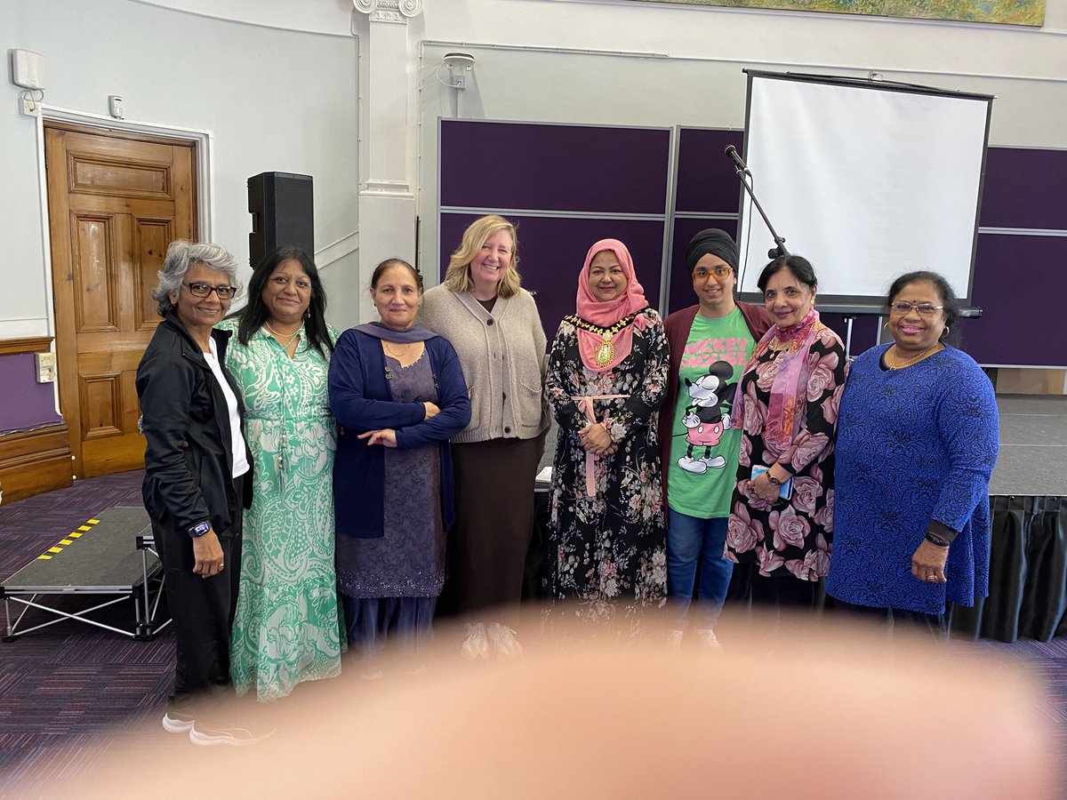 Celebrating international women’s day at central library with Sandwell’s madam mayor and our Aman Group members