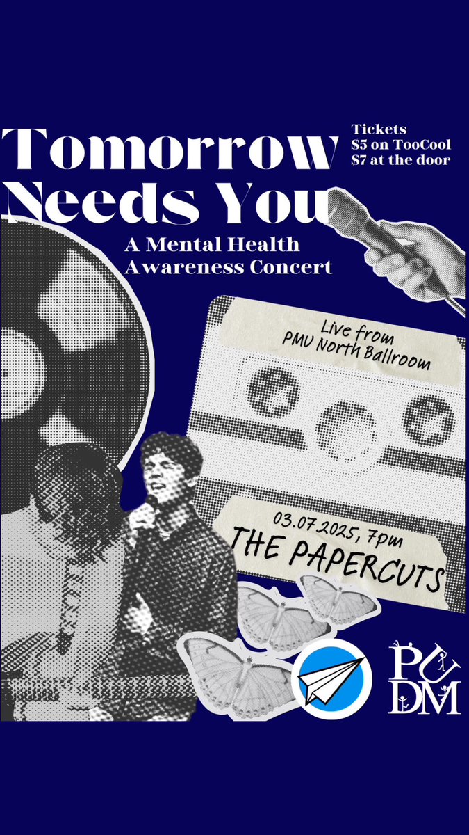 TONIGHT is the Tomorrow Needs You concert in the PMU North Ballroom from 7-9 p.m.!!! We cannot wait to see you all there in support of such an important cause! #LiveForTate 💙