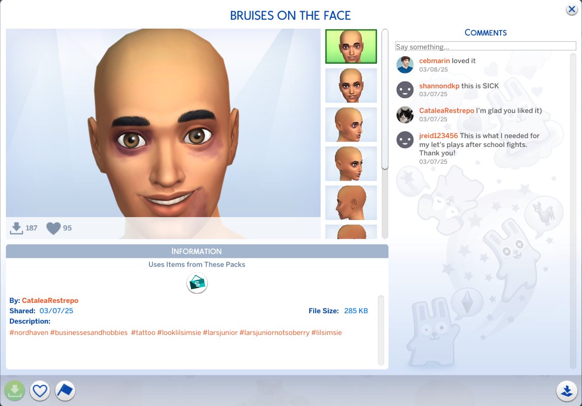 One day since the business and hobbies pack came out and simmers have been utilizing the custom tattoo feature in many creative ways!