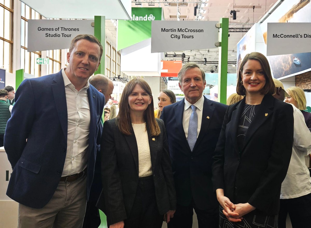Brendan Kenny (@brendankennyyy) on Twitter photo Lovely to speak with NI Minister for the Economy <a href="/CArchibald_SF/">Caoimhe Archibald MLA</a> at <a href="/ITB_Berlin/">ITB Berlin</a>, along with <a href="/TourismIreland/">Tourism Ireland</a> CEO <a href="/AliceManserghTI/">AliceManserghTourismIreland</a> and Chair Christopher Brooke.
I look forward to meeting again about the outstanding potential for activity tourism and, of course, molecular mycology!! Lovely to speak with NI Minister for the Economy <a href="/CArchibald_SF/">Caoimhe Archibald MLA</a> at <a href="/ITB_Berlin/">ITB Berlin</a>, along with <a href="/TourismIreland/">Tourism Ireland</a> CEO <a href="/AliceManserghTI/">AliceManserghTourismIreland</a> and Chair Christopher Brooke.
I look forward to meeting again about the outstanding potential for activity tourism and, of course, molecular mycology!!