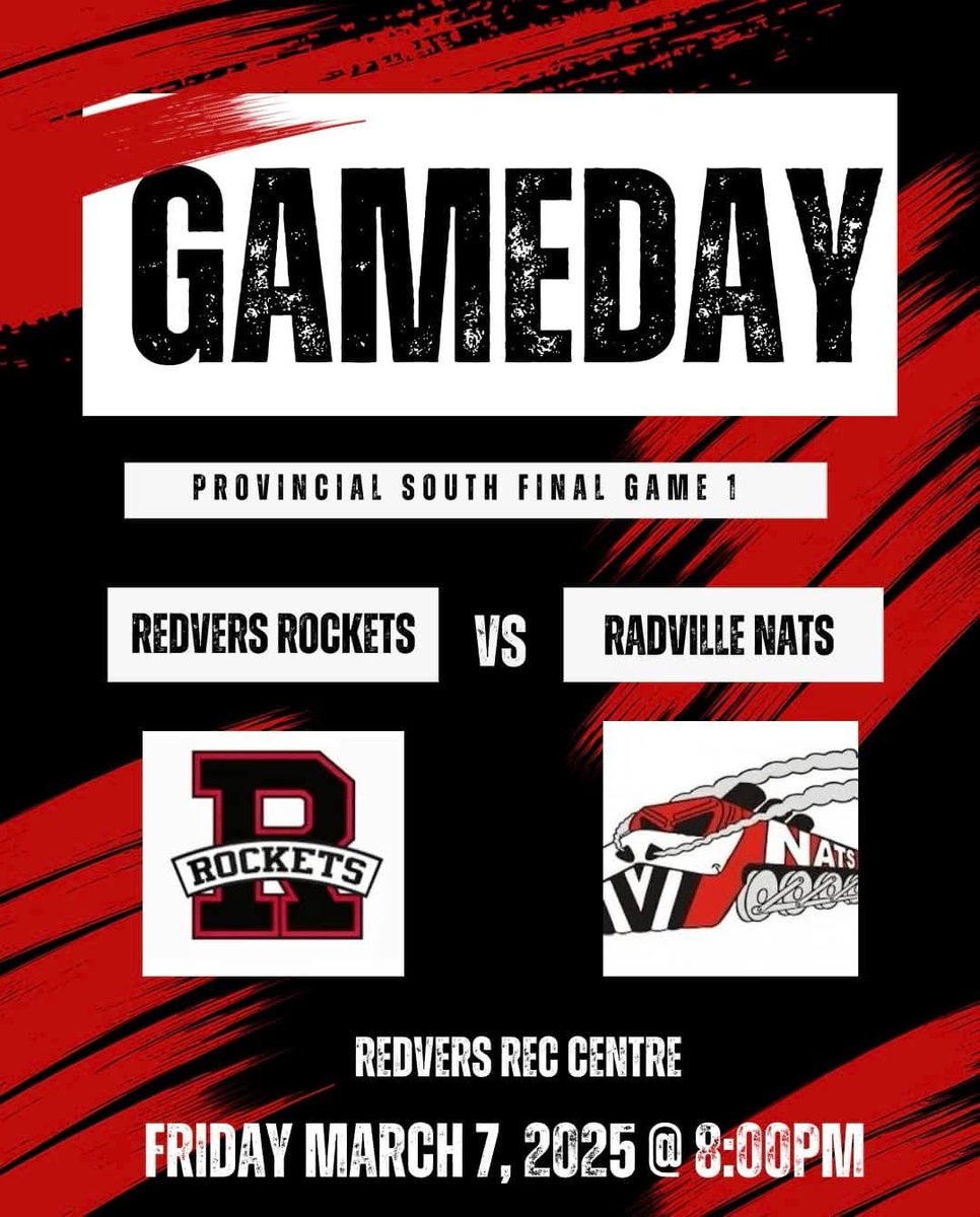 RedversRockets's tweet image. Provincial D South Final game 1 tonight in Redvers #rocketshockey🚀
