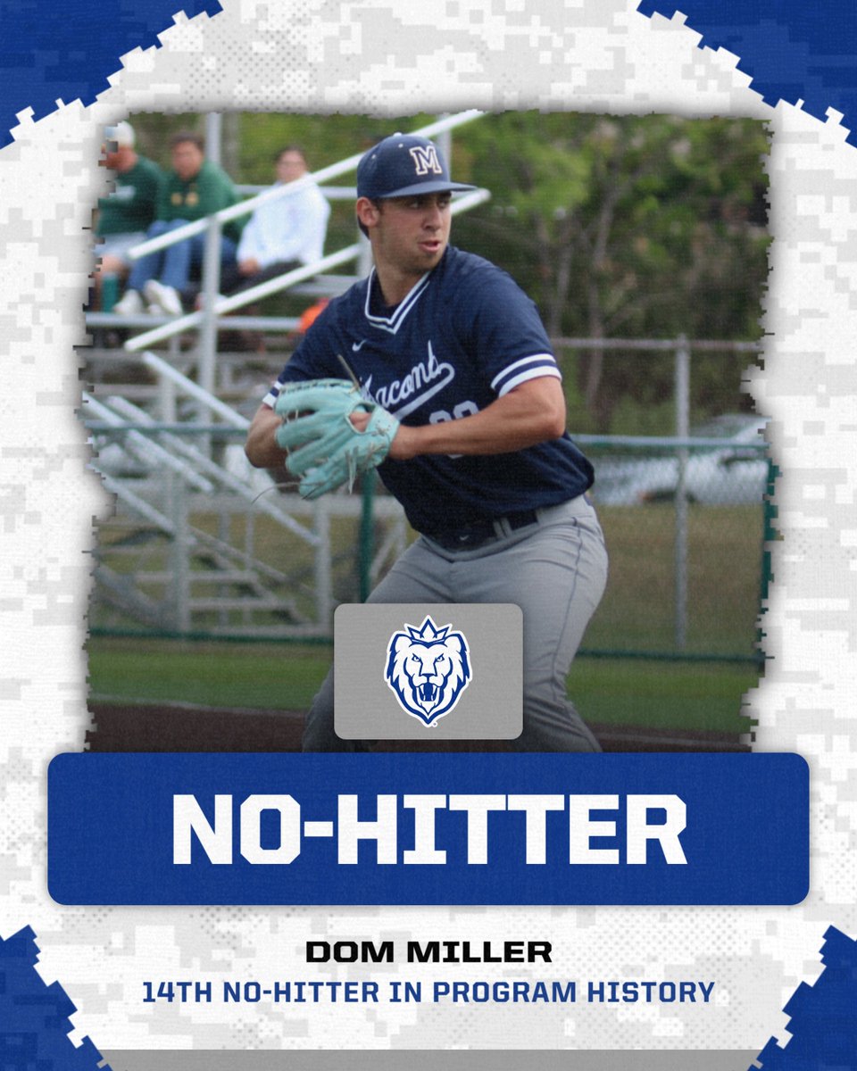 Macomb Athletics (@macombmonarchs) on Twitter photo 𝐍𝐨-𝐇𝐢𝐭𝐭𝐞𝐫 🚨⚾️
Historic moment in Myrtle Beach! <a href="/_DomMiller_/">Dominic Miller</a> has tossed the 14th no-hitter in <a href="/MacombBaseball/">Macomb Baseball</a> history! Unbelievable performance from the sophomore!
Monarchs win game two, 9-0!
#WeReign #NJCAABaseball #NoHitter 𝐍𝐨-𝐇𝐢𝐭𝐭𝐞𝐫 🚨⚾️
Historic moment in Myrtle Beach! <a href="/_DomMiller_/">Dominic Miller</a> has tossed the 14th no-hitter in <a href="/MacombBaseball/">Macomb Baseball</a> history! Unbelievable performance from the sophomore!
Monarchs win game two, 9-0!
#WeReign #NJCAABaseball #NoHitter