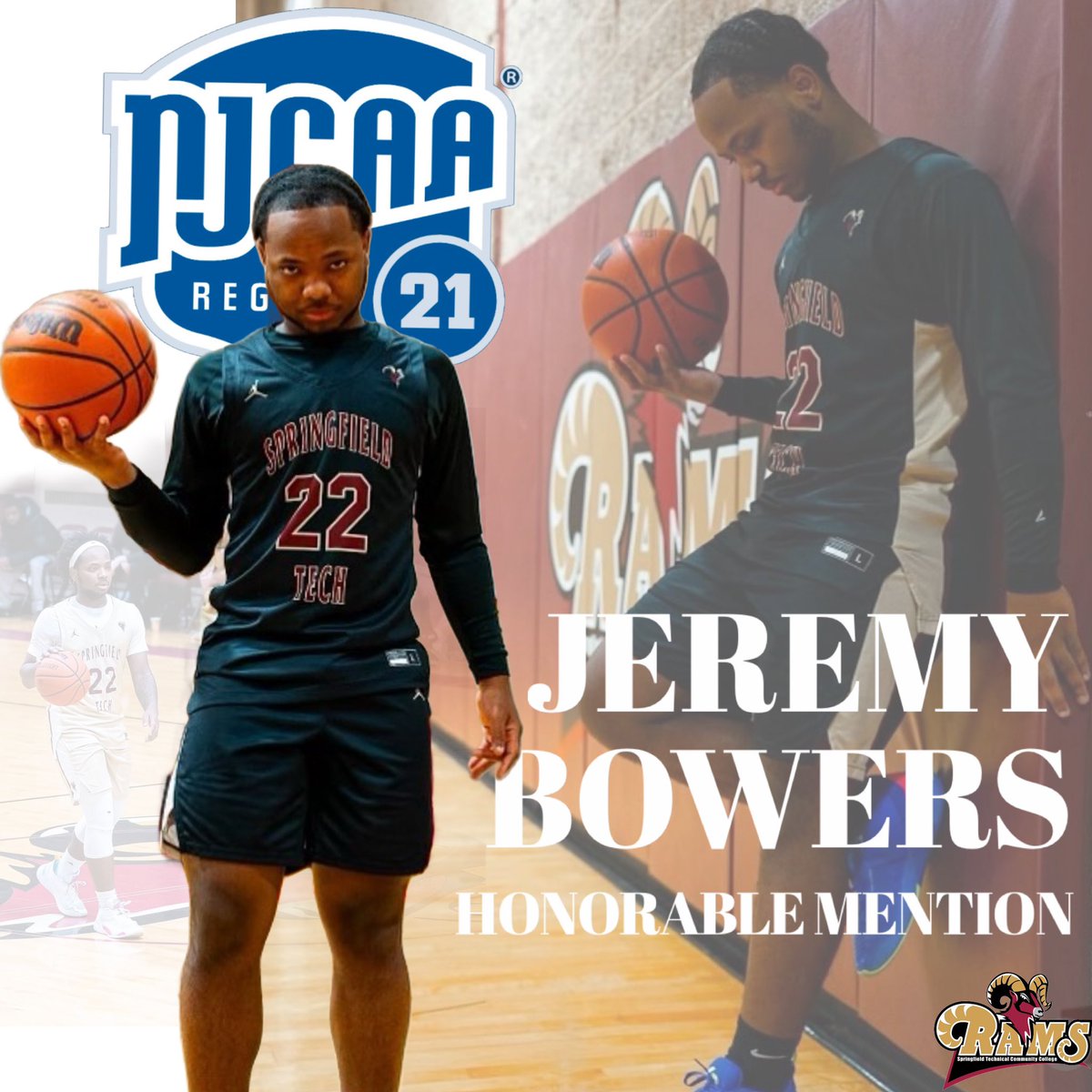 Congratulations to Jeremy Bowers on being named NJCAA Region 21 Honorable Mention! This is an incredible honor, given the level of talent in Region 21. 

Jeremy had an outstanding season, averaging 11.6 points, 4.4 assists, and 4.0 rebounds per game.