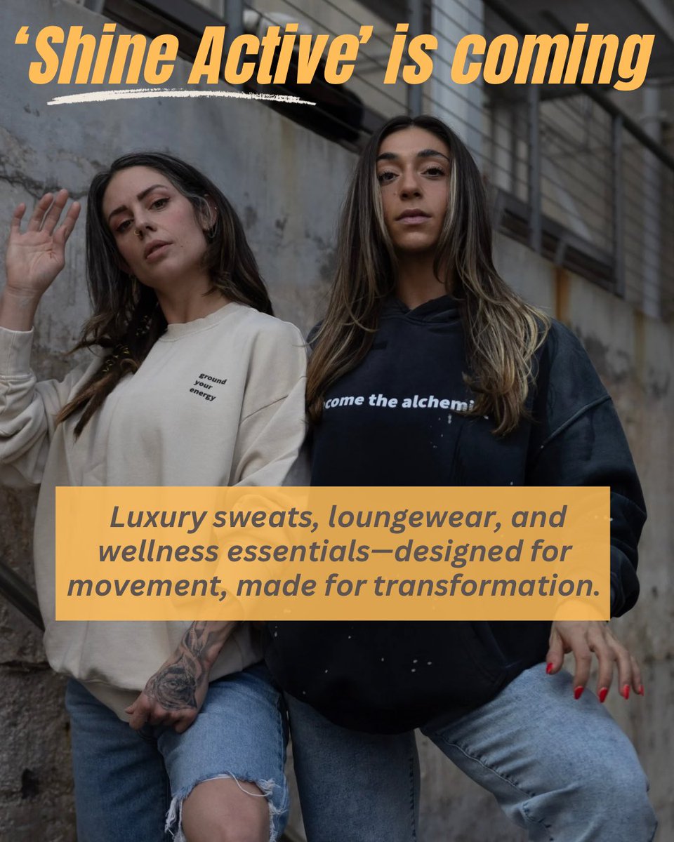Shine Active is coming!! Luxury sweats, loungewear, and wellness essentials—

Sign up for exclusive access and pricing: shineactive.co/password