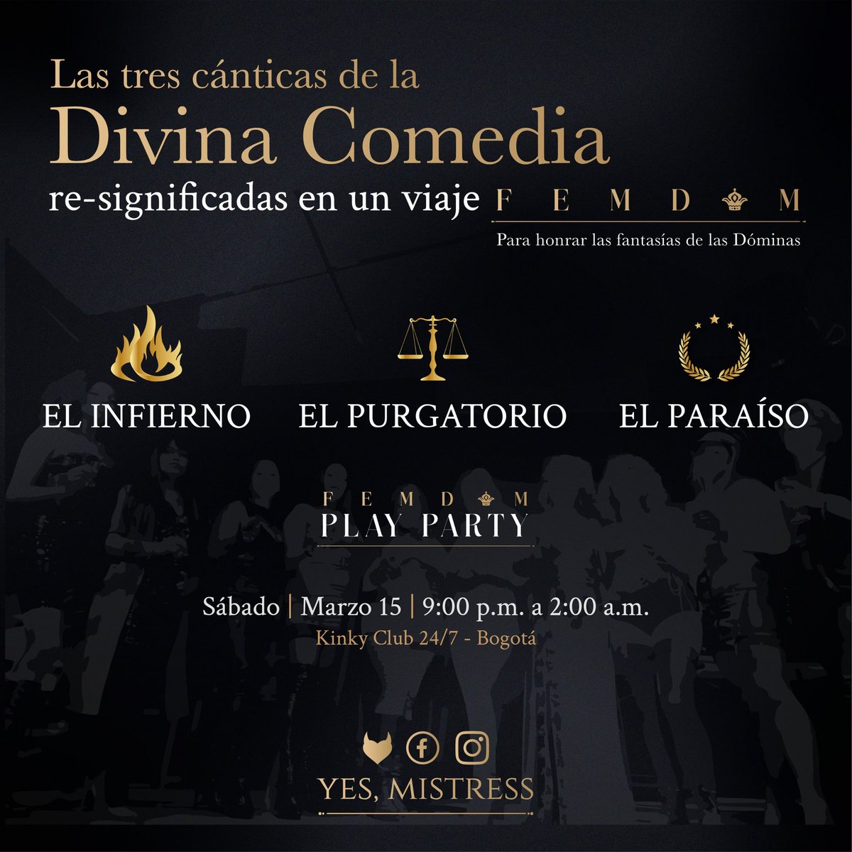 Play party Femdom - Bogotá.

Información y reservas: wa.me/+573053089992