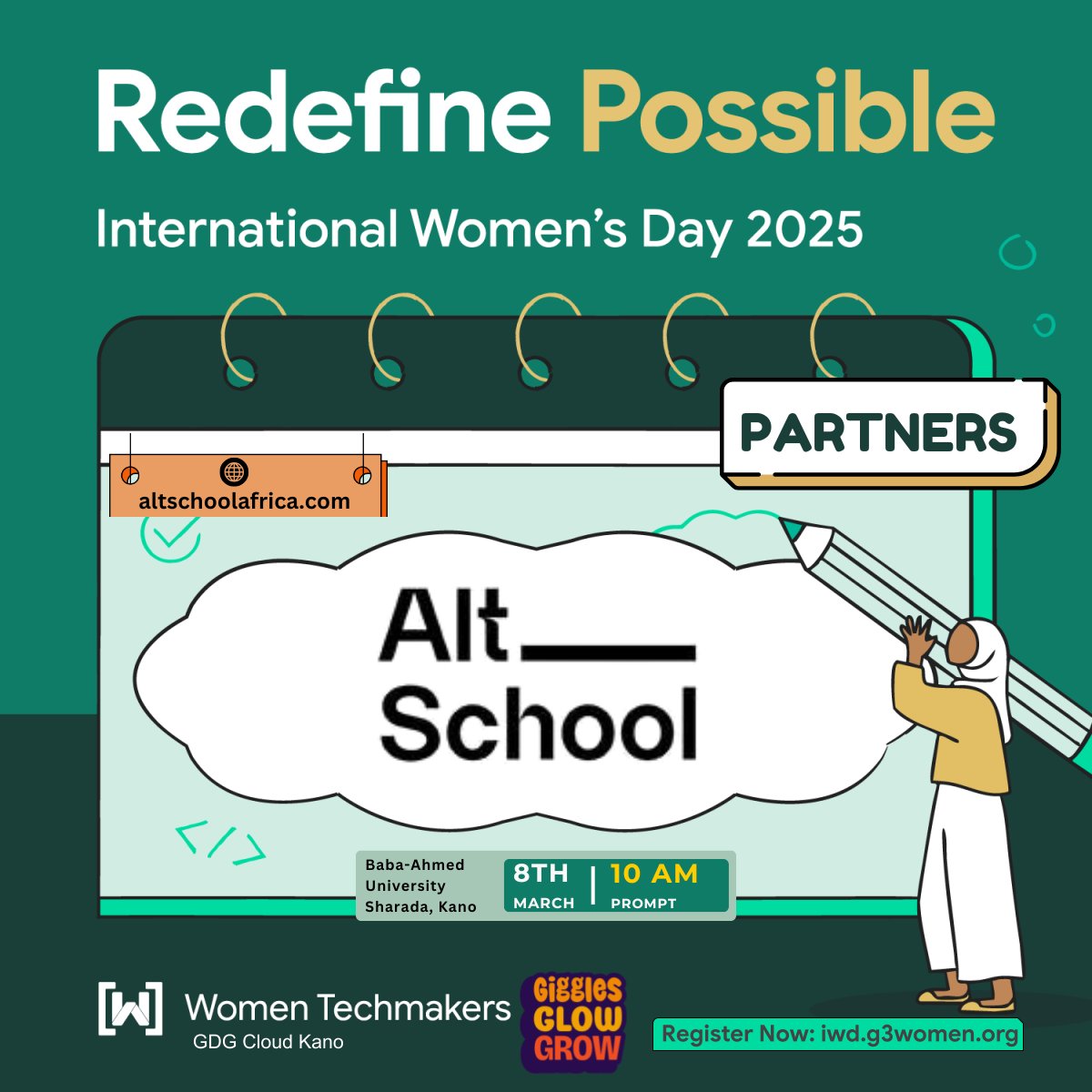 Education empowers, and <a href="/AltSchoolAfrica/">AltSchool Africa</a> is committed to bridging the gap!

As a partner for #IWDKano2025, AltSchool is equipping more women with the knowledge and skills to thrive in tech and beyond. When women rise, we all win!

#G3Women #IWD2025 #WomenInTech #AltSchoolAfrica