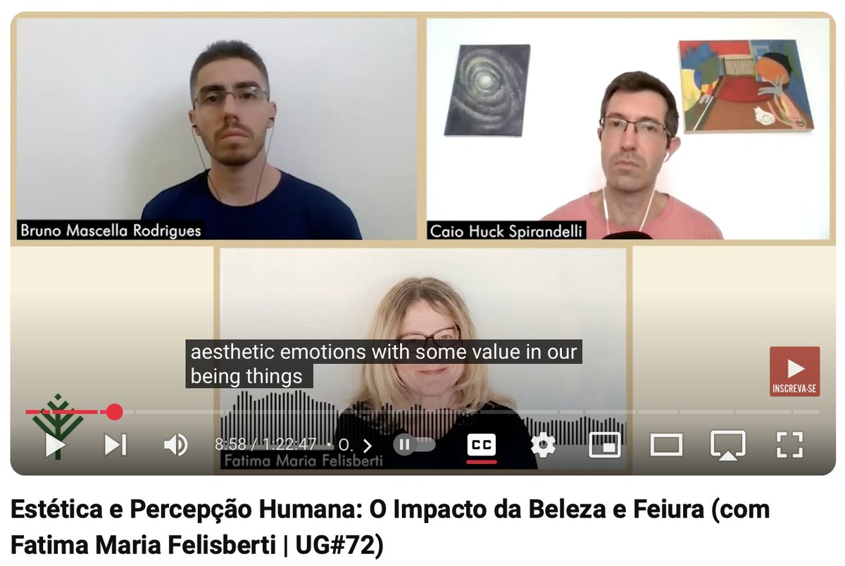 My talk with Generalist Universe about Beauty and Ugliness (in Portuguese, but English subtitles are available):
youtube.com/watch?v=5e9eRw…